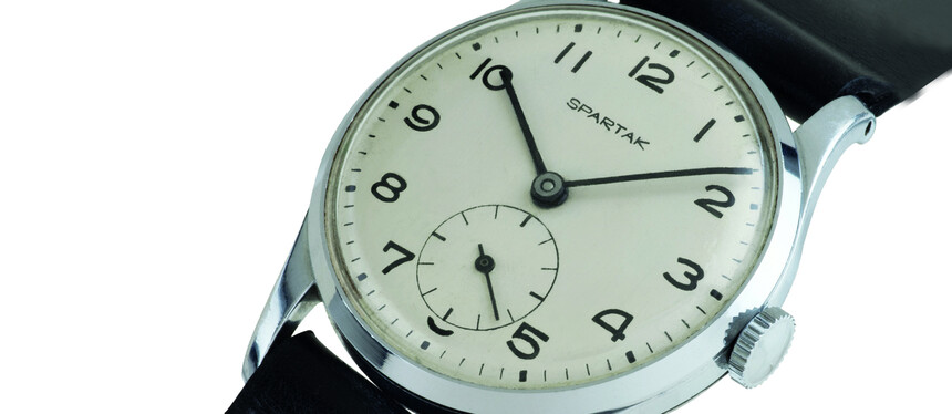 Het eerste Tsjechoslowaakse Spartak-horloge uit 1954. Bron: www.antik-hovorka.cz