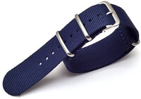 nylon horlogeband Ricardo, blauw, NATO
