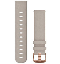 Leren horlogeband Garmin 20mm (voor Venu, Venu Sq, Venu Sq 2, Venu 2 plus enz.), grijs, Quick Release, 010-12691-07