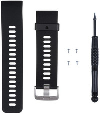 Garmin Forerunner 35 band, siliconen, zwart, zilveren gesp