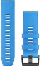 Garmin QuickFit band 26mm, silicone, blauw, zwarte gesp ( Fenix 7X/6X/5X, Tactix, etc.)
