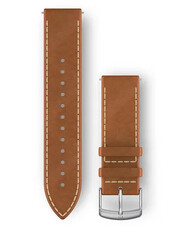 Leren horlogeband Garmin 20mm (voor Venu, Venu Sq, Venu 2 Plus enz.), bruin, Quick Release, 010-12691-0A