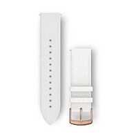 Leren horlogeband Garmin 20mm (voor Venu, Venu Sq, Venu 2 plus enz.), wit V1, Quick Release, 010-12691-0B