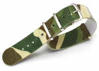 Nylon horlogeband Ricardo Kronplatz, camouflage, NATO