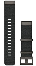 Nylon horlogeband Garmin 22mm (voor Garmin Fenix 8/7/6 (47mm), Epix 2 enz.), zwart, QuickFit, 010-12738-03
