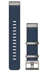 Nylon horlogeband Garmin 22mm (voor Garmin Fenix 8/7/6 (47mm), Epix 2 enz.), blauw V1, QuickFit, 010-12738-02