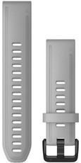 Garmin QuickFit band 20mm, siliconen, grijs, zwarte gesp (Fenix 7S/6S/5S)