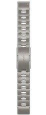 Titanium horlogeband Garmin 22mm (voor Garmin Fenix 8/7/6 (47mm), Epix 2 enz.), zilver, QuickFit, 010-12863-08