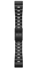 Titanium horlogeband Garmin 26mm (voor Garmin Fenix 8/7X/6X (51mm), Tactix enz.), zwart V1, QuickFit, 010-12864-09