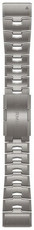 Titanium horlogeband Garmin 26mm (voor Garmin Fenix 8/7X/6X (51mm), Tactix enz.), grijs, QuickFit, 010-12864-08