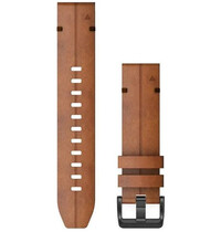 Leren horlogeband Garmin 22mm (voor Garmin Fenix 8/7/6 (47mm), Epix 2 enz.), bruin V1, QuickFit, 010-12863-05