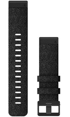 Nylon horlogeband Garmin 22mm (voor Garmin Fenix 8/7/6 (47mm), Epix 2 enz.), zwart V1, QuickFit, 010-12863-07