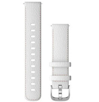 Leren riempje Garmin 18mm (pro Venu 2S, Vívoactive 4S, Vívomove 3S), wit V2, Quick Release