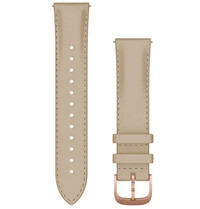 Leren horlogeband Garmin 20mm (voor Venu, Venu Sq, Venu 2 plus aj.), beige, Quick Release, 010-12924-21