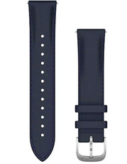 Leren horlogeband Garmin 20mm (voor Venu, Venu Sq, Venu 2 plus aj.), blauw, Quick Release, 010-12924-20