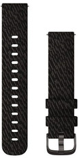 Nylon horlogeband Garmin 20mm (voor Venu, Venu Sq, Venu 2 plus aj.), zwart V1, Quick Release, 010-12924-13