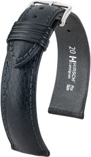 Zwart leren band Hirsch Camelgrain L 01009050-2 (Teletina)