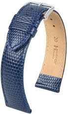 Donkerblauwe leren band Hirsch Rainbow M 12302680-2 (Teletina)