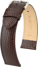 Leren horlogeband Hirsch Rainbow L 12322610-2, bruin, kalfsleer, lengte L, Quick Release