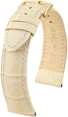 Beige leren band Hirsch Duke M 01028190-1 (Teletina)