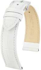 Witte leren band Hirsch Duke M 01028101-2 (Teletina)