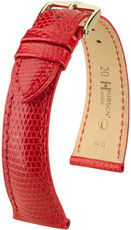 Rood lederen band Hirsch London M 04366120-1 (Lizard leather) Hirsch selectie
