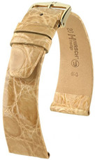 Beige lederen band Hirsch Prestige L 02208090-1 (Krokodillenleer) Hirsch Selection
