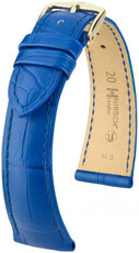 Blauwe leren band Hirsch London L 04207085-1 (Alligatorleer) Hirsch Selection