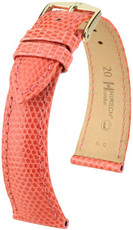 Oranje leren riem Hirsch London L 04266022-1 (hagedissenleer) Hirsch Selection