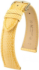 Gele leren riem Hirsch London M 04266173-1 (hagedissenleer) Hirsch Selection