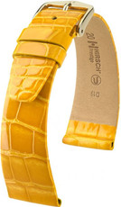 Gele leren band Hirsch Prestige M 02207173-1 (Alligatorleer) Hirsch Selection