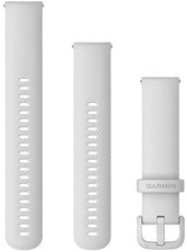 Siliconen horlogeband Garmin 20mm (voor Venu, Venu Sq, Venu 2 plus enz.), wit, Quick Release, + verlengd deel, 010-13021-01