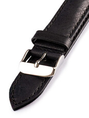 Zwart lederen uniseks band HYP-06-NERO