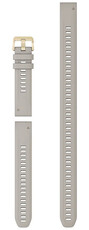 Siliconen horlogeband Garmin 20mm (voor Garmin Fenix 8/7S/6S (43mm), enz.), grijs, QuickFit, + verlengstuk, 010-13027-00