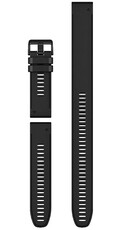 Siliconen horlogeband Garmin 26mm (voor Garmin Fenix 8/7X/6X (51mm), Tactix enz.), zwart, QuickFit, + verlengstuk, 010-12907-00