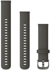 Siliconen horlogeband Garmin 18mm (voor Venu 2S, Vívoactive 4S, Vívomove 3S), grijs V4, Quick Release, + verlengd deel, 010-12932-0E