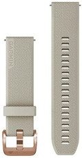 Siliconen horlogeband Garmin 20mm (voor Venu, Venu Sq, Venu 2 plus enz.), beige, Quick Release, 010-13114-02