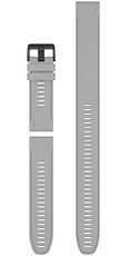 Siliconen horlogeband Garmin 26mm (voor Garmin Fenix 8/7X/6X (51mm), Tactix enz.), grijs, QuickFit, + verlengd deel, 010-12904-00
