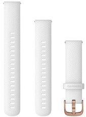 Siliconen horlogeband Garmin 18 mm (voor Venu 2S, Vívoactive 4S, Vívomove 3S), wit, Quick Release, + verlengstuk, 010-12932-0F