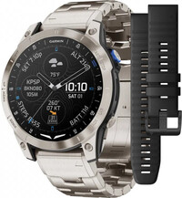 Garmin D2 Mach 1, Vented Titanium Bracelet (+ vervangende horlogeband)