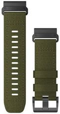 Garmin QuickFit band 26mm, nylon, groen, zwarte gesp (Fenix 7X/6X/5X, Tactix, etc.)