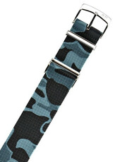 Siliconen bandje Morellato Isarco 5276187.864 M, blauw, camouflage, NATO