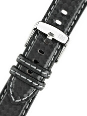 Leren riempje Morellato Biking 3586977.891 M, zwart, eco-leer