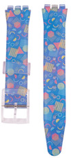 Kunststof horlogeband Ricardo Barletta 17mm (voor Swatch), kleurig