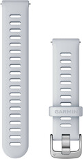 Garmin Quick Release 18mm band, silicone, wit, mat zilveren gesp (Venu 2S, Vívoactive 4S, Vívomove 3S)
