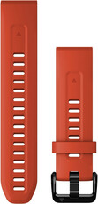 Siliconen horlogeband Garmin 20mm (voor Garmin Fenix 8/7S/6S (43mm), enz.), rood V2, QuickFit, 010-13102-02