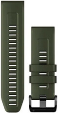 Garmin QuickFit band 26mm, siliconen, groen, zwarte gesp (Fenix 7X/6X/5X, Tactix, etc.)
