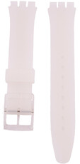 Siliconen horlogeband Ricardo Barletta 17mm (voor Swatch), transparant