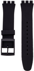 Siliconen horlogeband Ricardo Barletta (voor Swatch), zwart