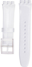 Siliconen horlogeband Ricardo Barletta (voor Swatch), transparant